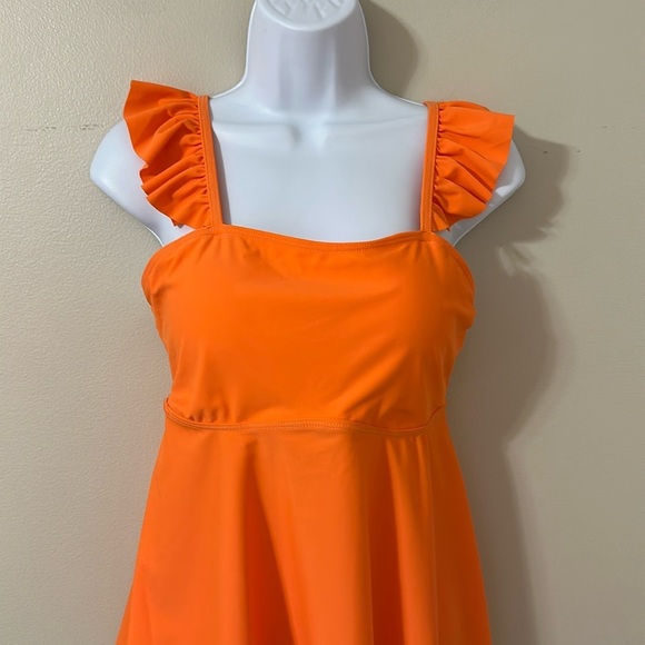 Kate Kasin Women’s 2-Piece Orange Tankini Swimsuit Sz Medium NWT Resortwear Chic - Picture 5 of 15